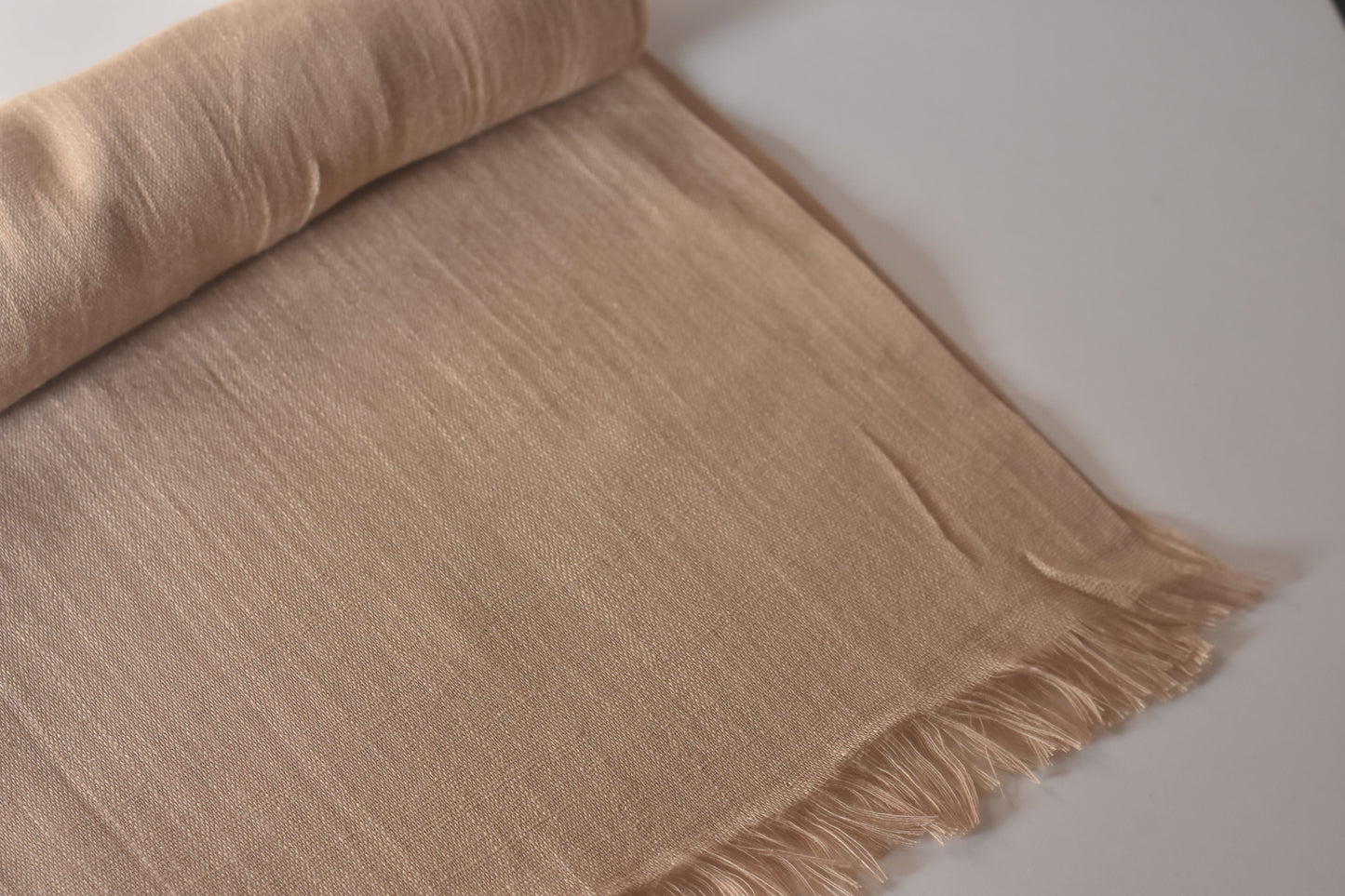 SLUB LAWN HIJAB- PASTEL BROWN