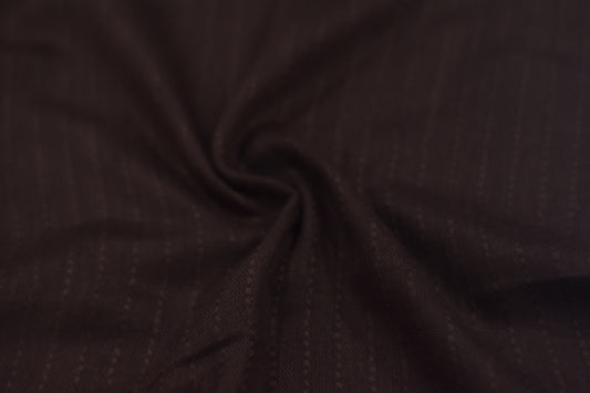 STRIPED SLUB LAWN SHAWL- DARK BROWN