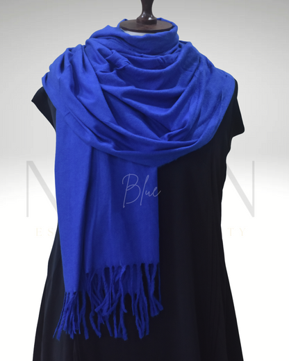 PREMIUM WOOL STOLE- BLUE