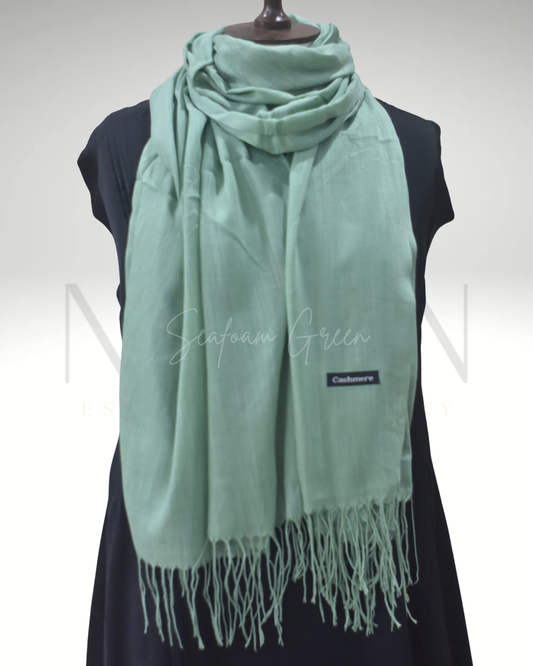 CASHMERE SLUB LAWN HIJAB- SEAFOAM GREEN