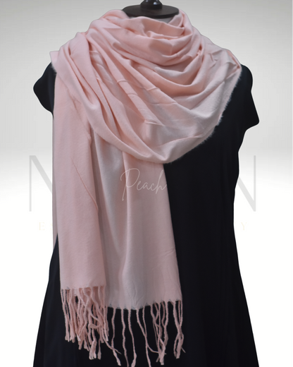 PREMIUM WOOL STOLE- PEACH