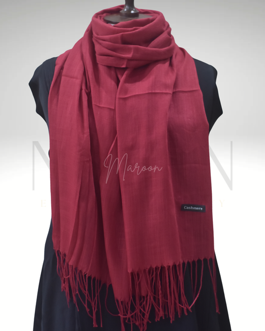 CASHMERE SLUB LAWN HIJAB- MAROON