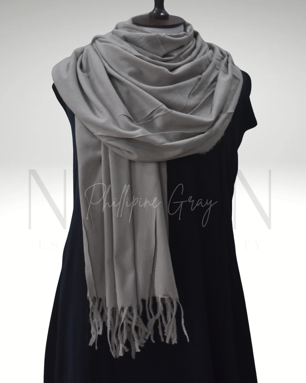 PREMIUM WOOL STOLE- PHILLIPINE GRAY