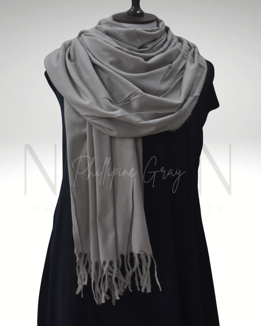 PREMIUM WOOL STOLE- PHILLIPINE GRAY