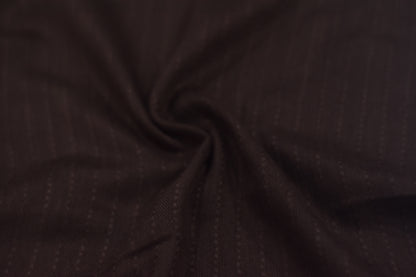 STRIPED SLUB LAWN SHAWL- DARK BROWN