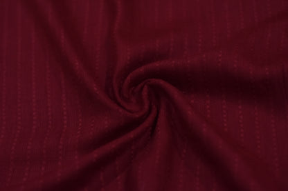 STRIPED SLUB LAWN SHAWL- MAROON