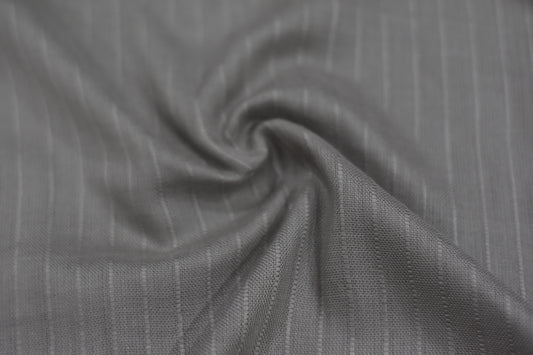 STRIPED SLUB LAWN SHAWL- BRIGHT GRAY